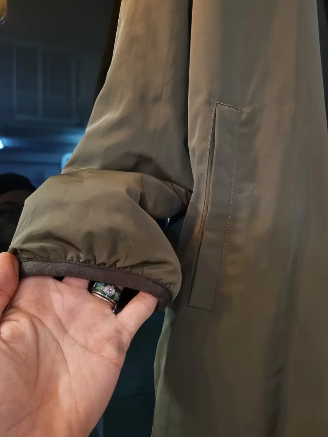 WHIDEOUT 실사이즈L 양면 바람막이 양털 뽀글이 쉐르파 롱후리스자켓 상품이미지4