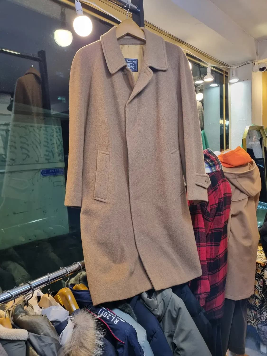 최고급 명품 대장급 끝판왕 버버리 실사이즈 105 카멜 헤어 울 롱코트 상품이미지1