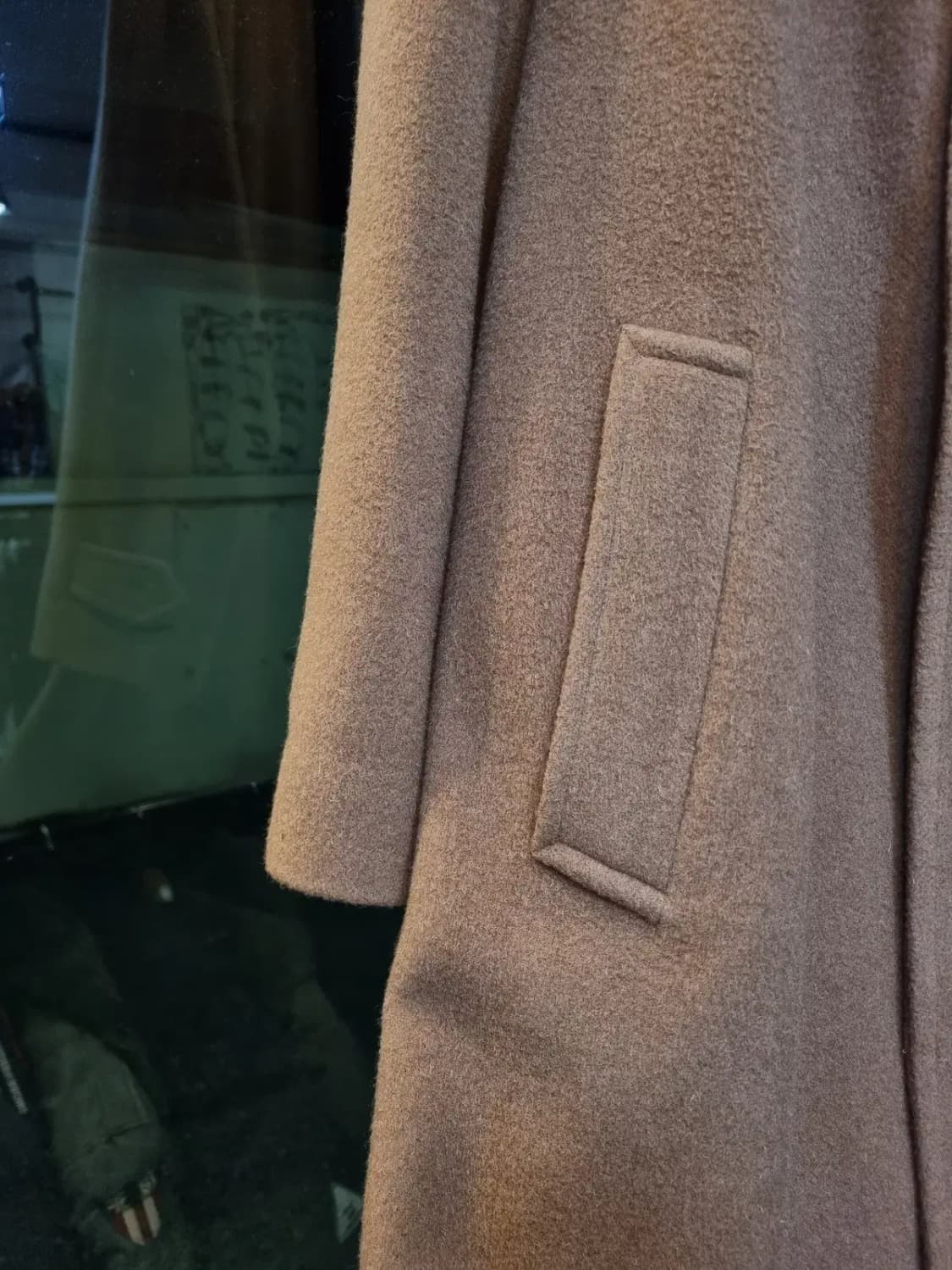 최고급 명품 대장급 끝판왕 버버리 실사이즈 105 카멜 헤어 울 롱코트 상품이미지3