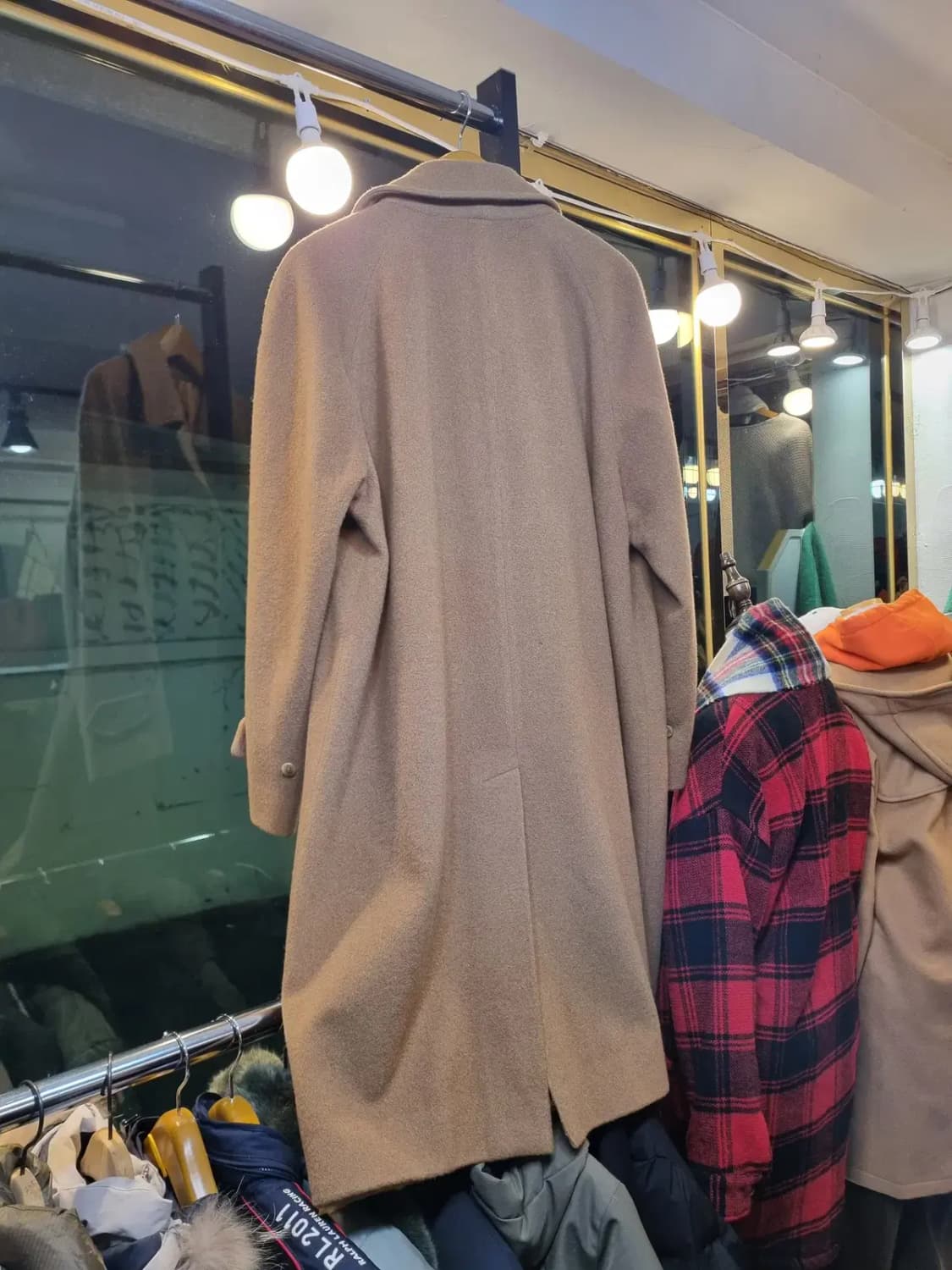 최고급 명품 대장급 끝판왕 버버리 실사이즈 105 카멜 헤어 울 롱코트 상품이미지7