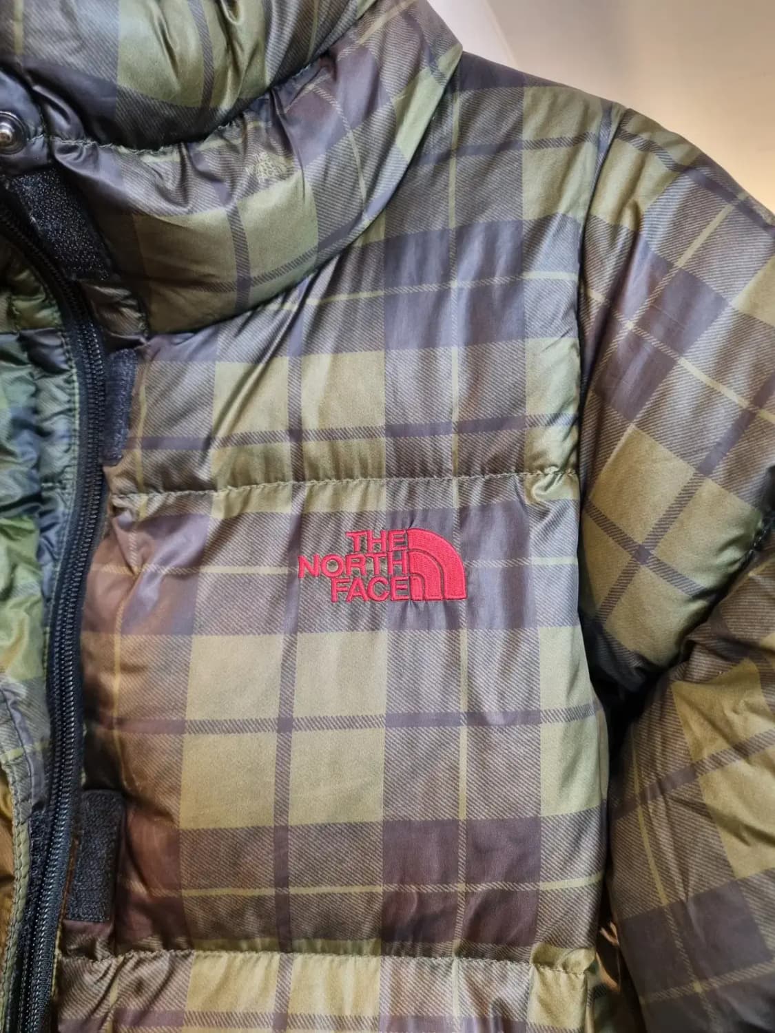 노스페이스 클래식 타탄체크 블랙와치 패턴 90사이즈 여성 눕시 700 상품이미지3