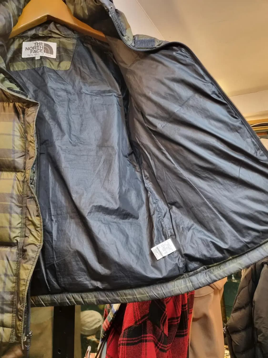 노스페이스 클래식 타탄체크 블랙와치 패턴 90사이즈 여성 눕시 700 상품이미지7