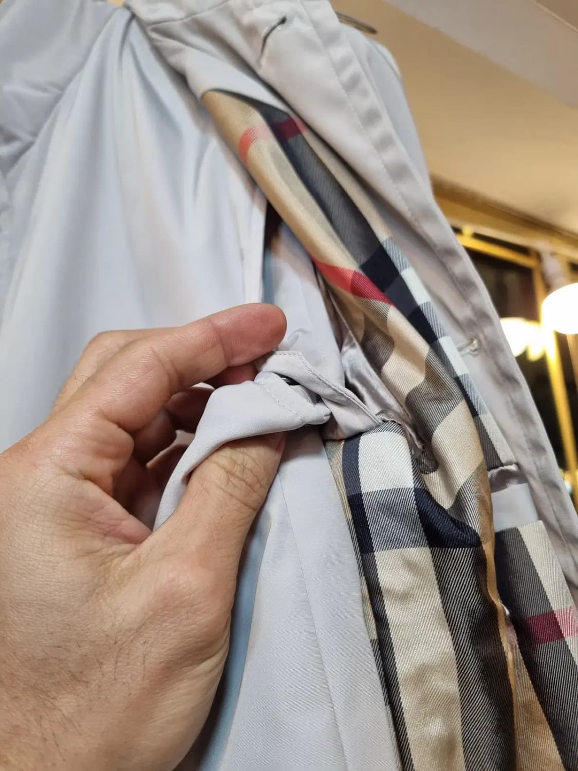 최고급 명품 대장급 끝판왕 버버리 M사이즈 조끼안감 노바체크 롱자켓코트 상품이미지8