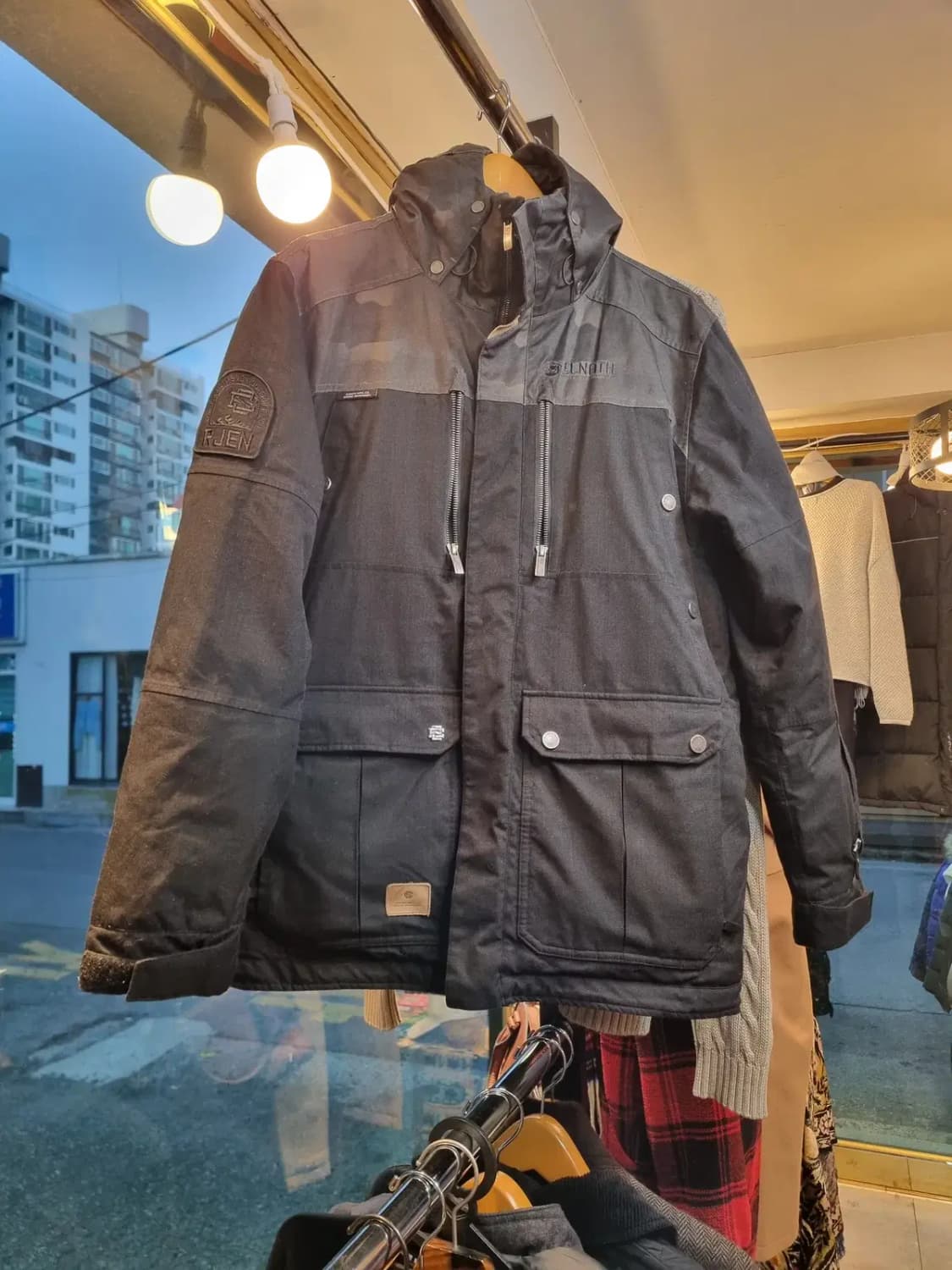 L사이즈 엘나스 오리털 덕다운 데님 배색 클래식 스키복 보드복 상품이미지1