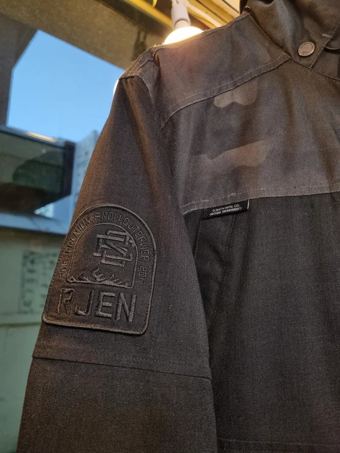 L사이즈 엘나스 오리털 덕다운 데님 배색 클래식 스키복 보드복 상품이미지4