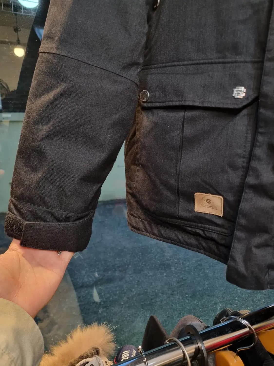 L사이즈 엘나스 오리털 덕다운 데님 배색 클래식 스키복 보드복 상품이미지5