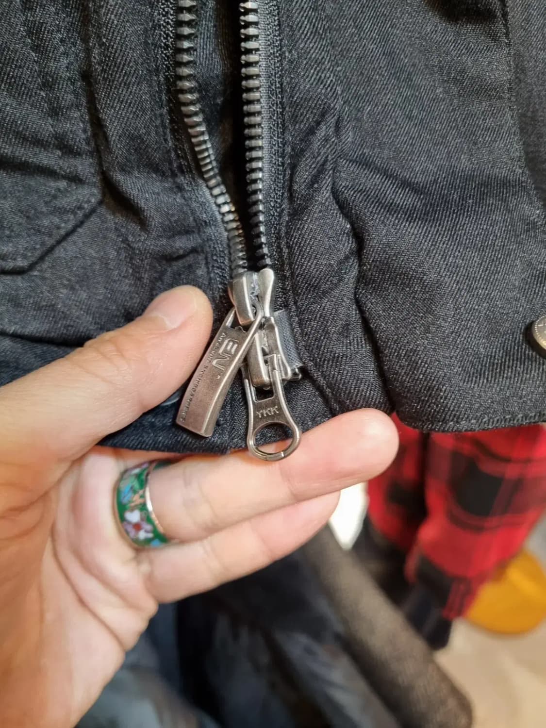 L사이즈 엘나스 오리털 덕다운 데님 배색 클래식 스키복 보드복 상품이미지7