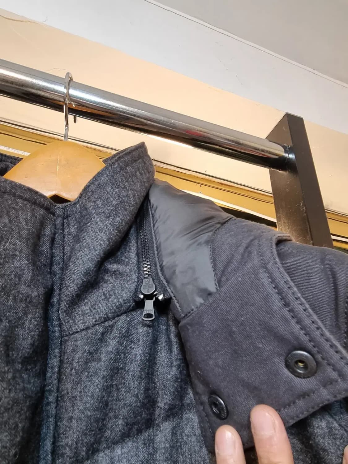 택채새상품 캘빈클라인 L사이즈 클래식 체크 패턴 오리털 덕다운 패딩 상품이미지10