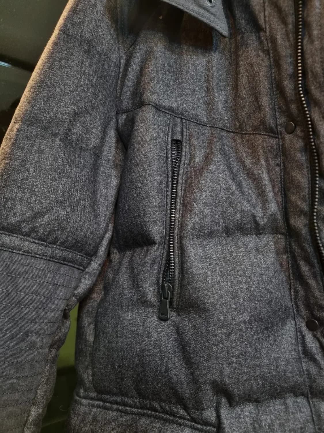 택채새상품 캘빈클라인 L사이즈 클래식 체크 패턴 오리털 덕다운 패딩 상품이미지4