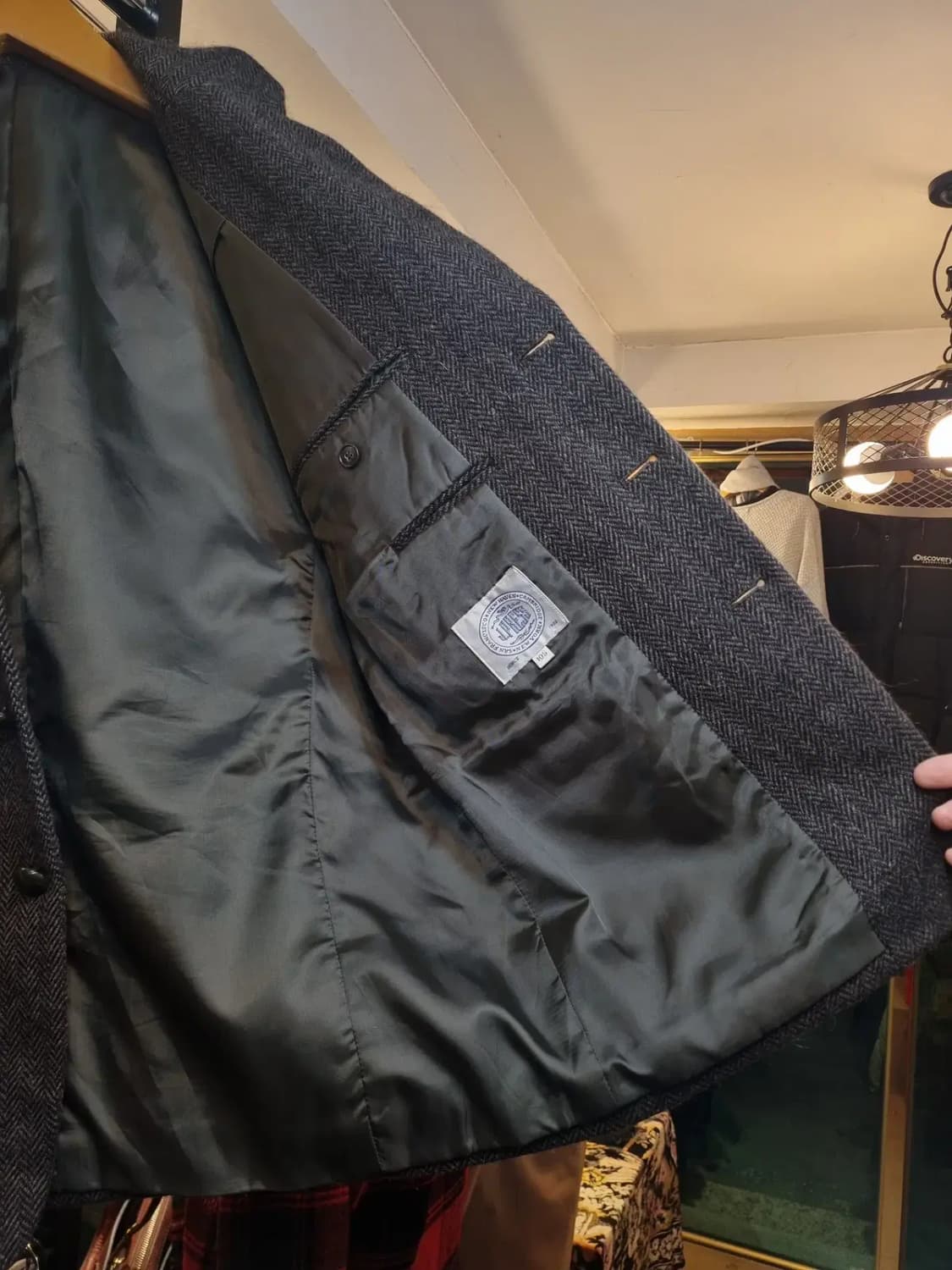 제이프레스 클래식 끝판왕 대장급 105사이즈 헤링본 패턴 울 100%자켓 상품이미지7