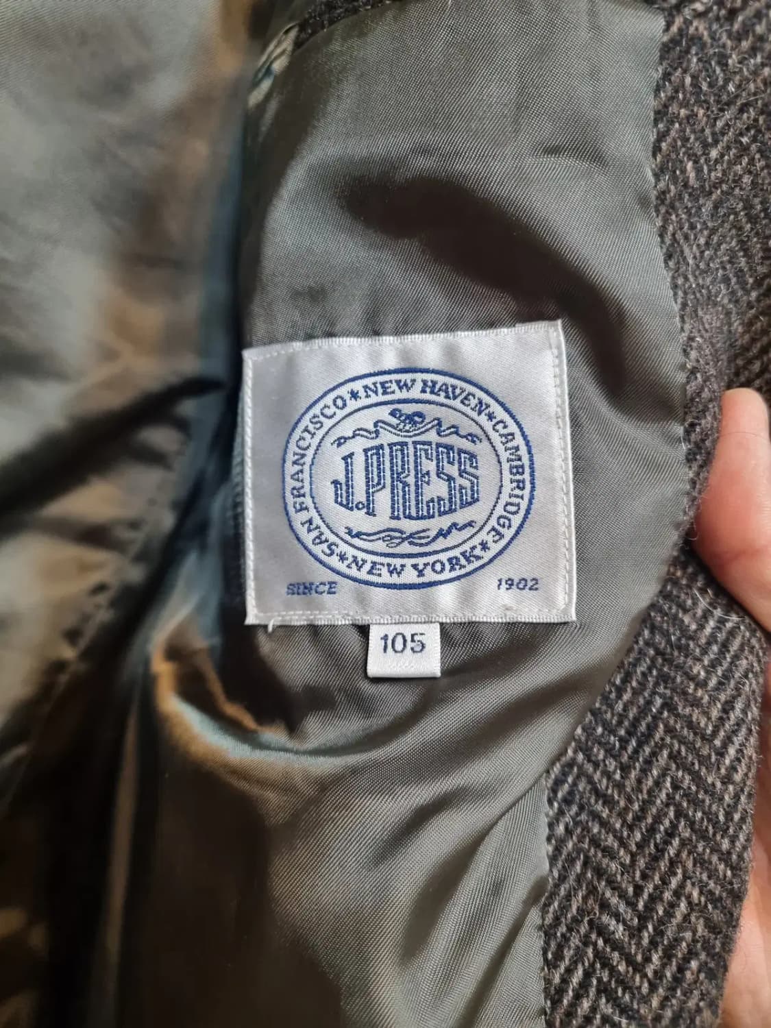 제이프레스 클래식 끝판왕 대장급 105사이즈 헤링본 패턴 울 100%자켓 상품이미지8