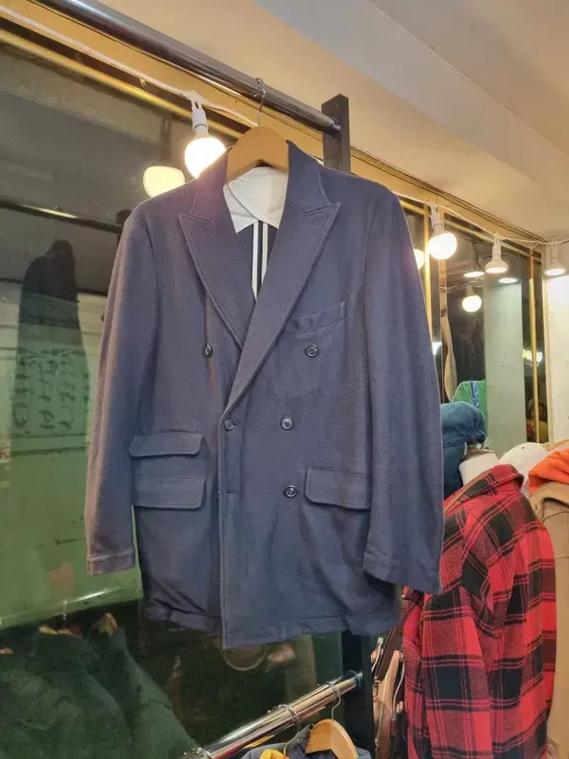 퍼스트패턴 샌프란시스코마켓 별주 M사이즈 울 코튼 혼방 자켓 블레이저 상품이미지1