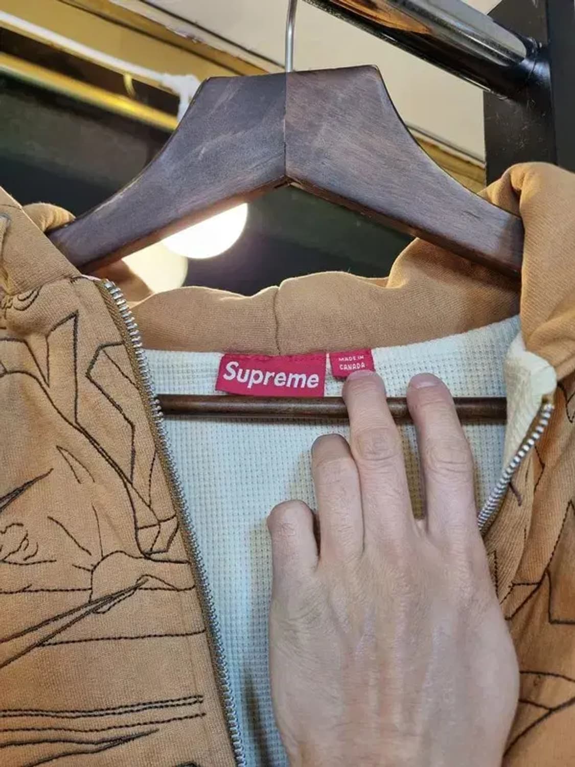 슈프림 08AW 자유의 여신상 업타운 써멀 후드 집업 M사이즈 상품이미지9