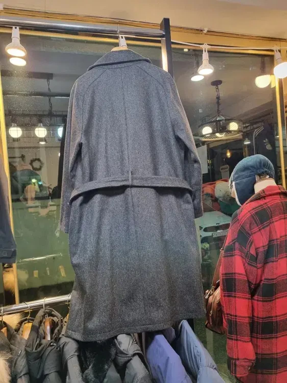 아페쎄 캐시미어 울 혼방 실사이즈 100 더블 브레스티드 벨트 코트 상품이미지3