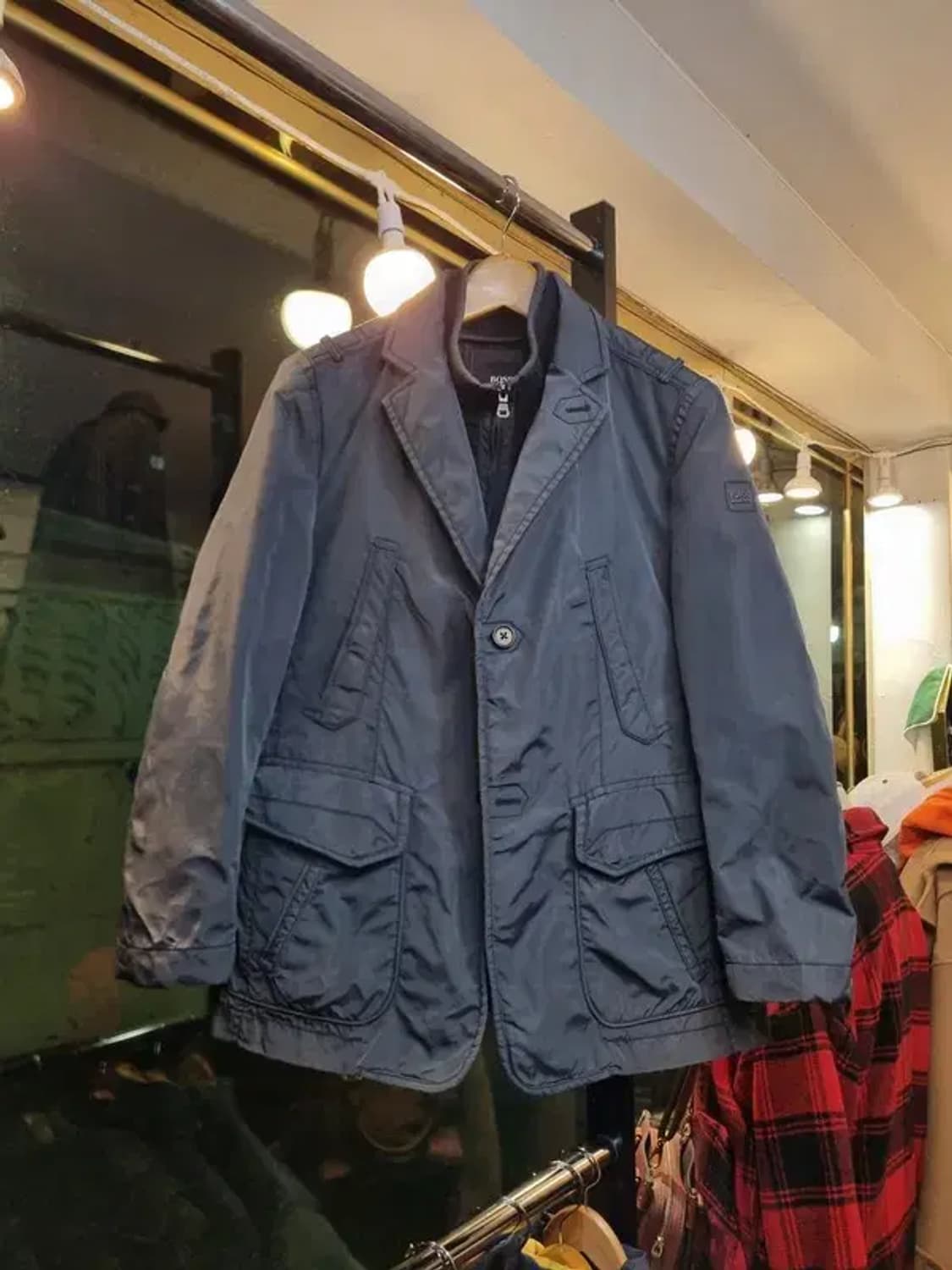 휴고보스 철로고 48사이즈 목폴라 터틀넥 분리가능 자켓 블레이저 상품이미지1