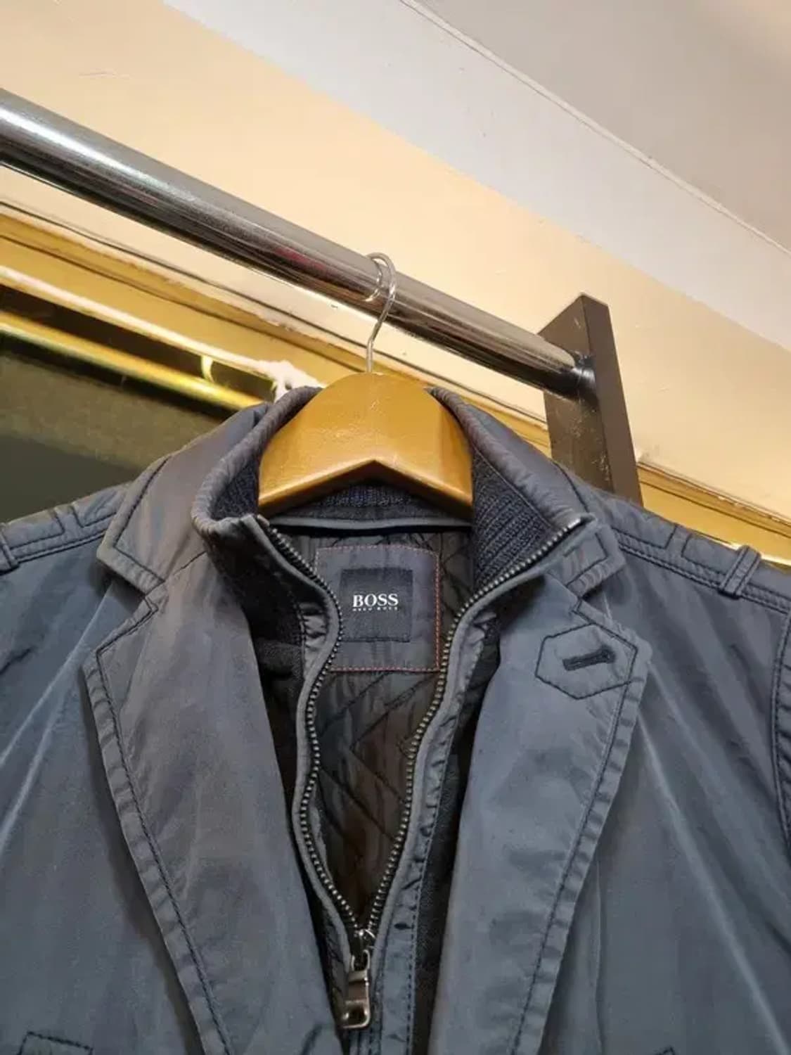 휴고보스 철로고 48사이즈 목폴라 터틀넥 분리가능 자켓 블레이저 상품이미지5