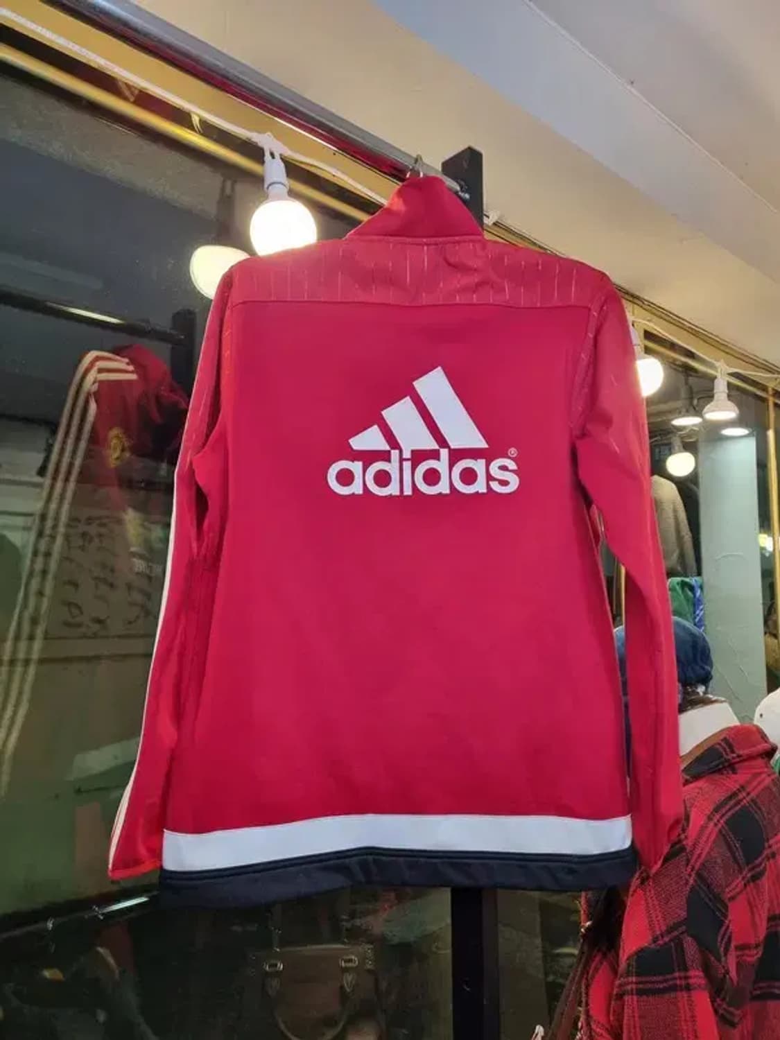아디다스 맨유 쉐보레 블록코어 대장급 아노락 웜업 110사이즈 상품이미지3