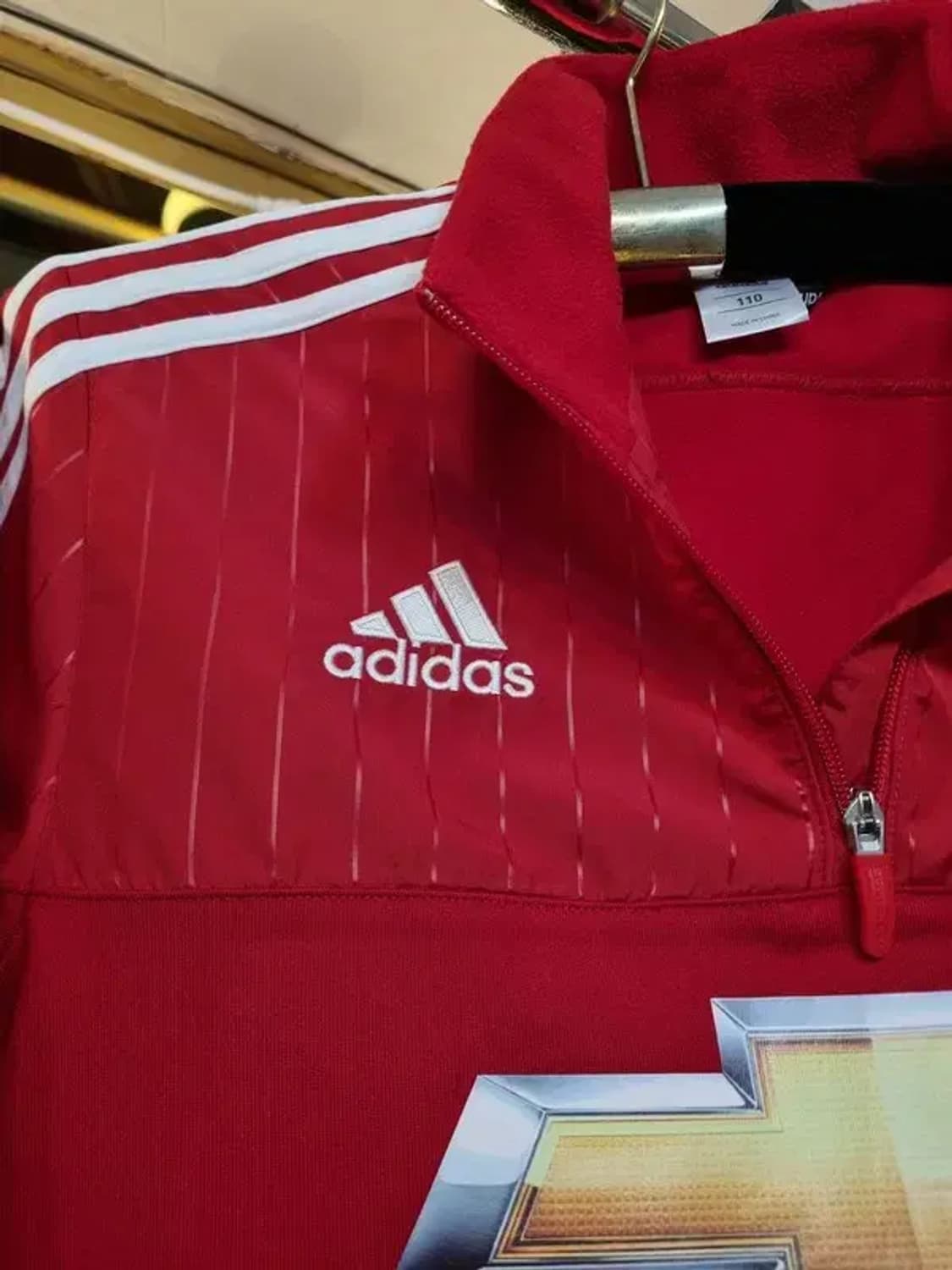 아디다스 맨유 쉐보레 블록코어 대장급 아노락 웜업 110사이즈 상품이미지4