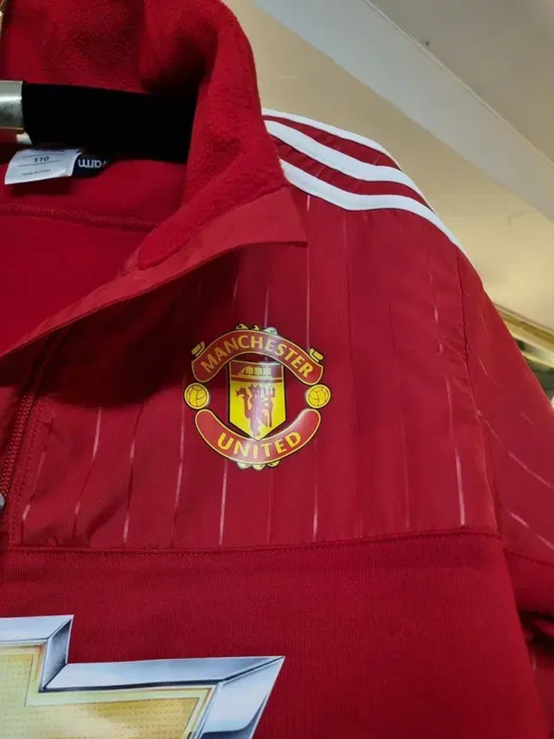 아디다스 맨유 쉐보레 블록코어 대장급 아노락 웜업 110사이즈 상품이미지5