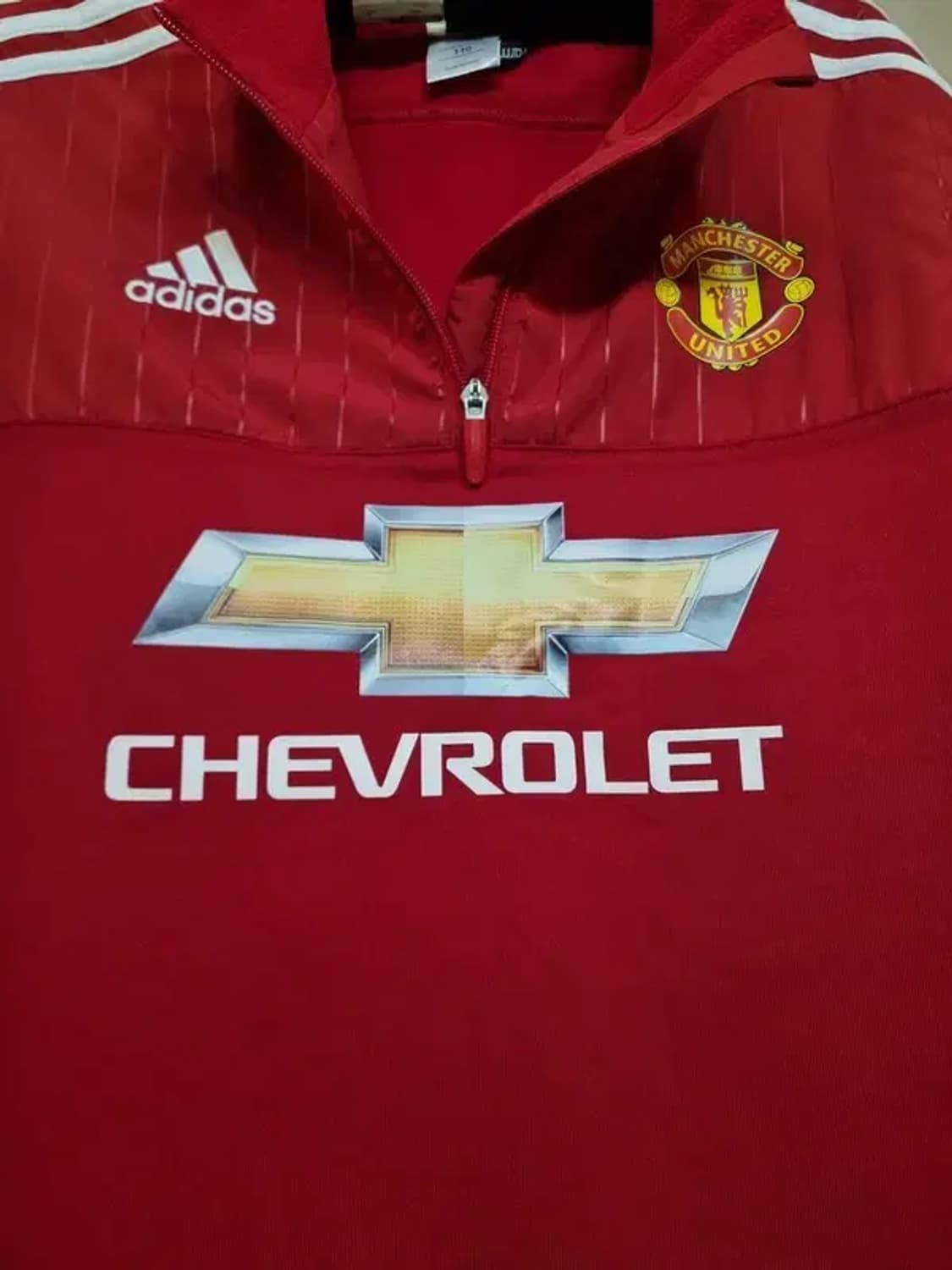 아디다스 맨유 쉐보레 블록코어 대장급 아노락 웜업 110사이즈 상품이미지6