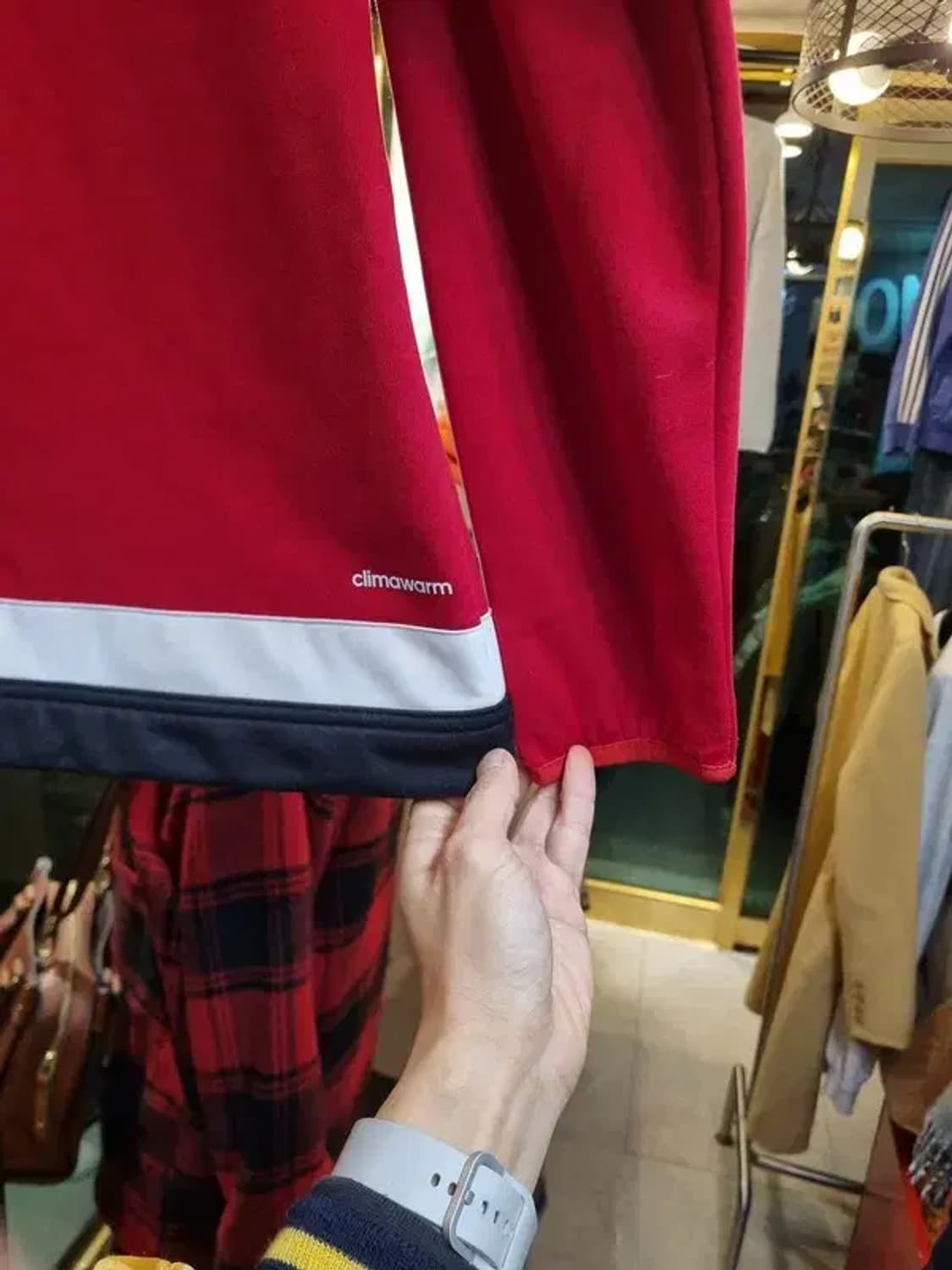 아디다스 맨유 쉐보레 블록코어 대장급 아노락 웜업 110사이즈 상품이미지8