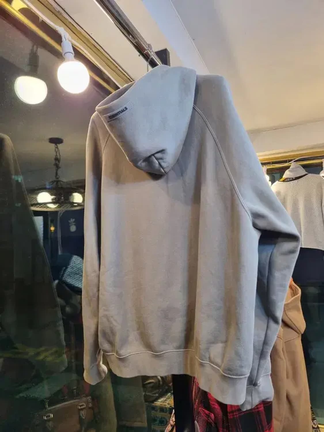 피어오브갓 에센셜 ESSENTIALS 실사이즈 XL 브릭그레이 로고 후드 상품이미지3