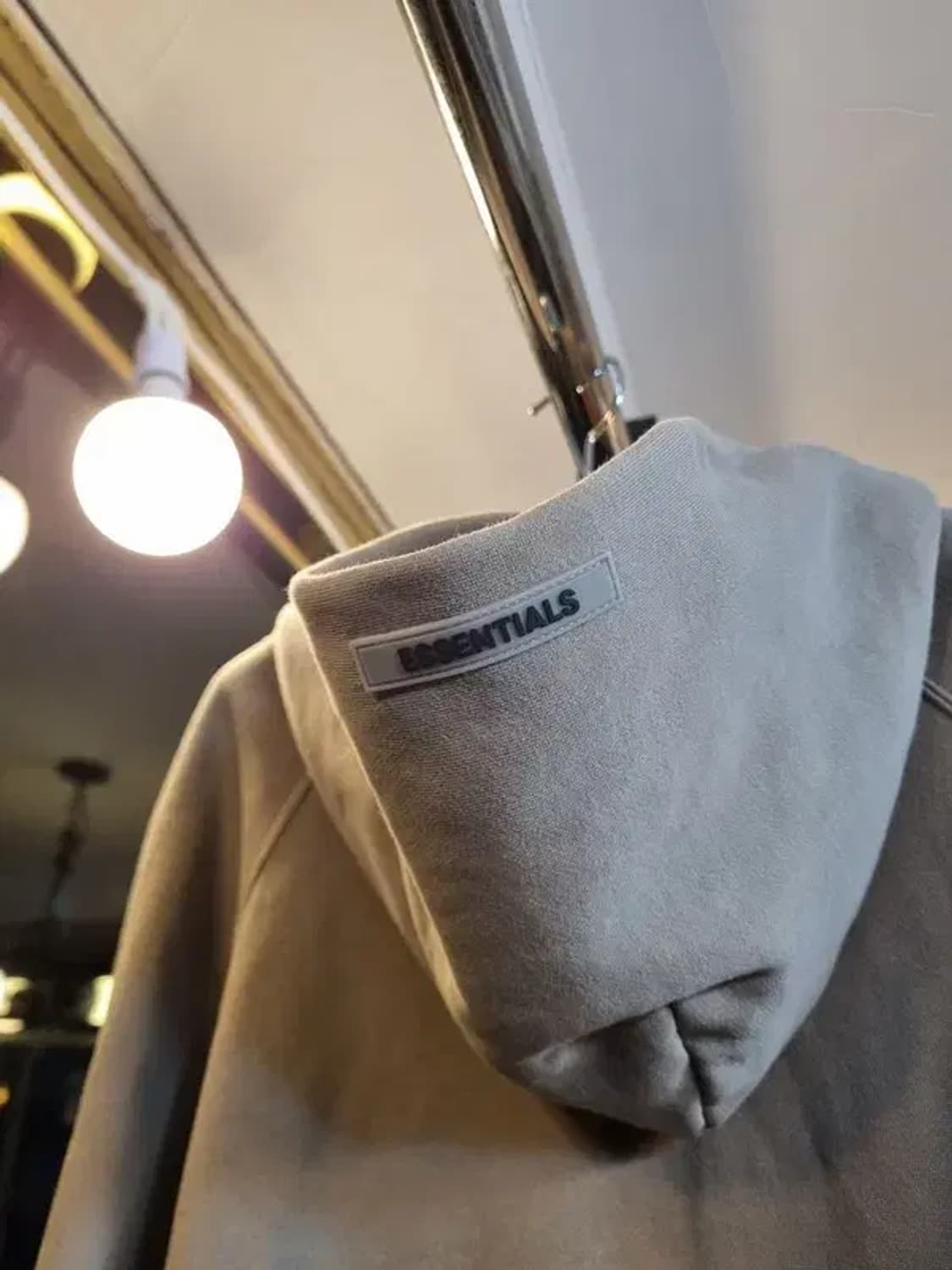 피어오브갓 에센셜 ESSENTIALS 실사이즈 XL 브릭그레이 로고 후드 상품이미지7