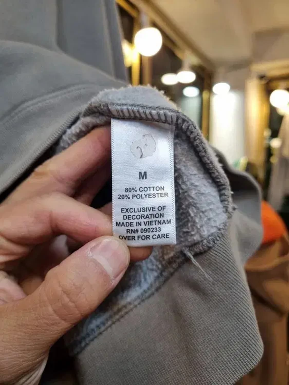 피어오브갓 에센셜 ESSENTIALS 실사이즈 XL 브릭그레이 로고 후드 상품이미지9