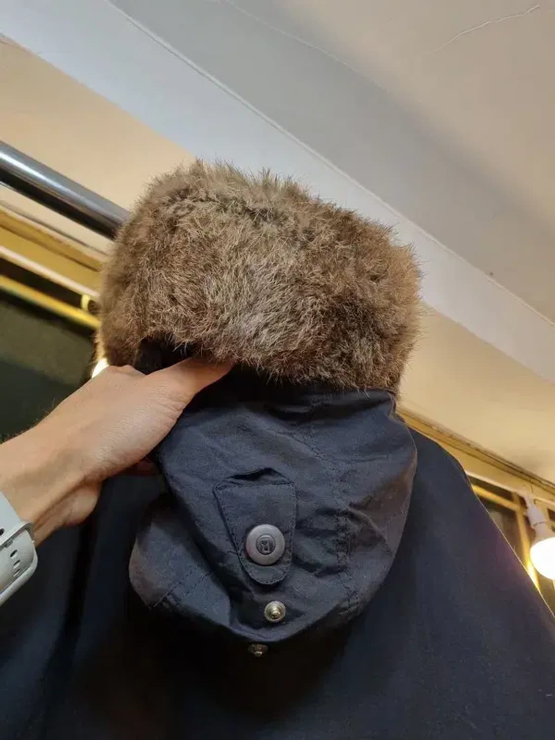 보그너 실사이즈 77~88 노르딕 순록 자수 야상형 퍼 패딩 상품이미지10