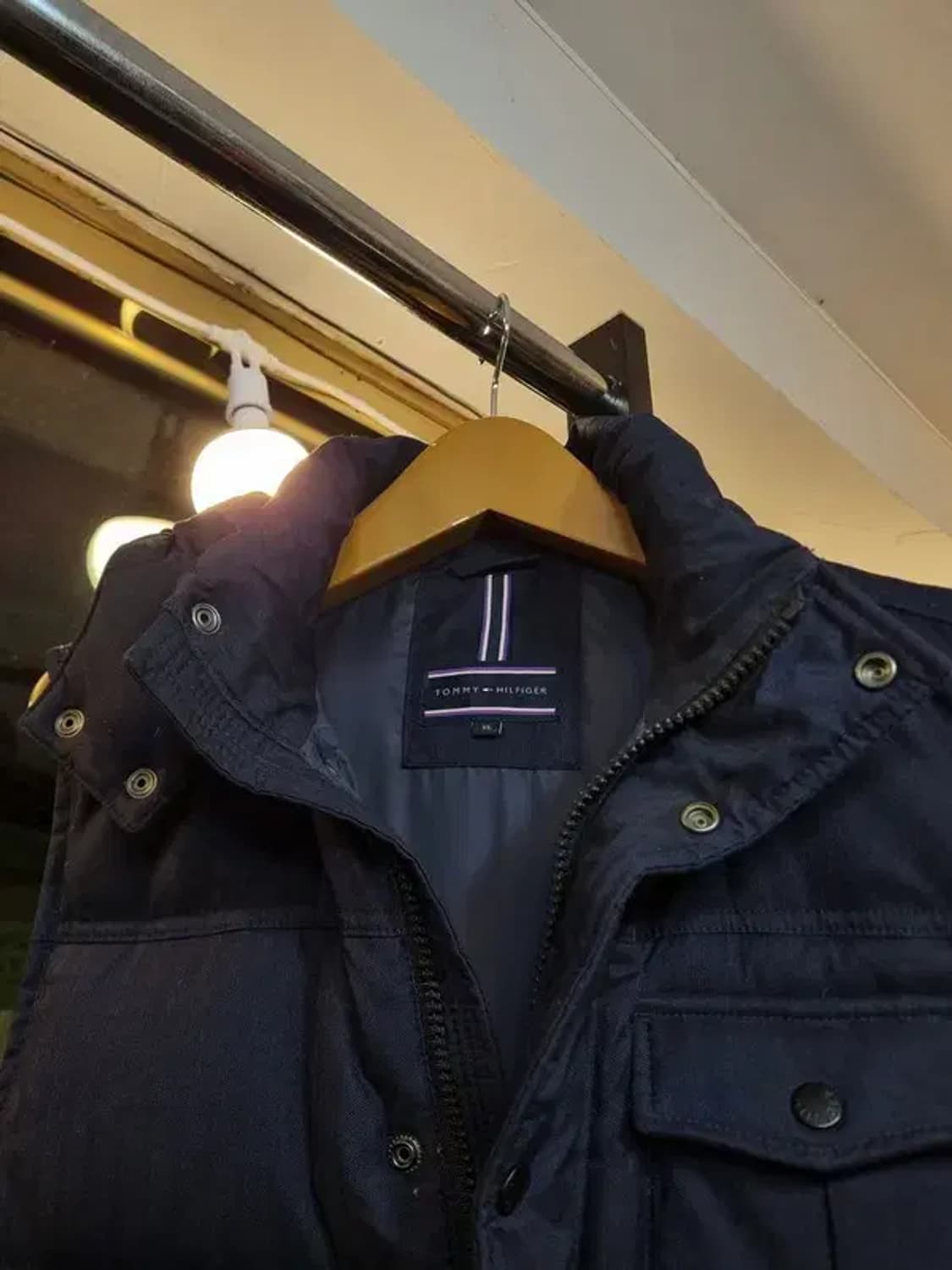 타미힐피거 XL사이즈 헤링본 패턴 깃털 다운 패딩조끼 상품이미지4