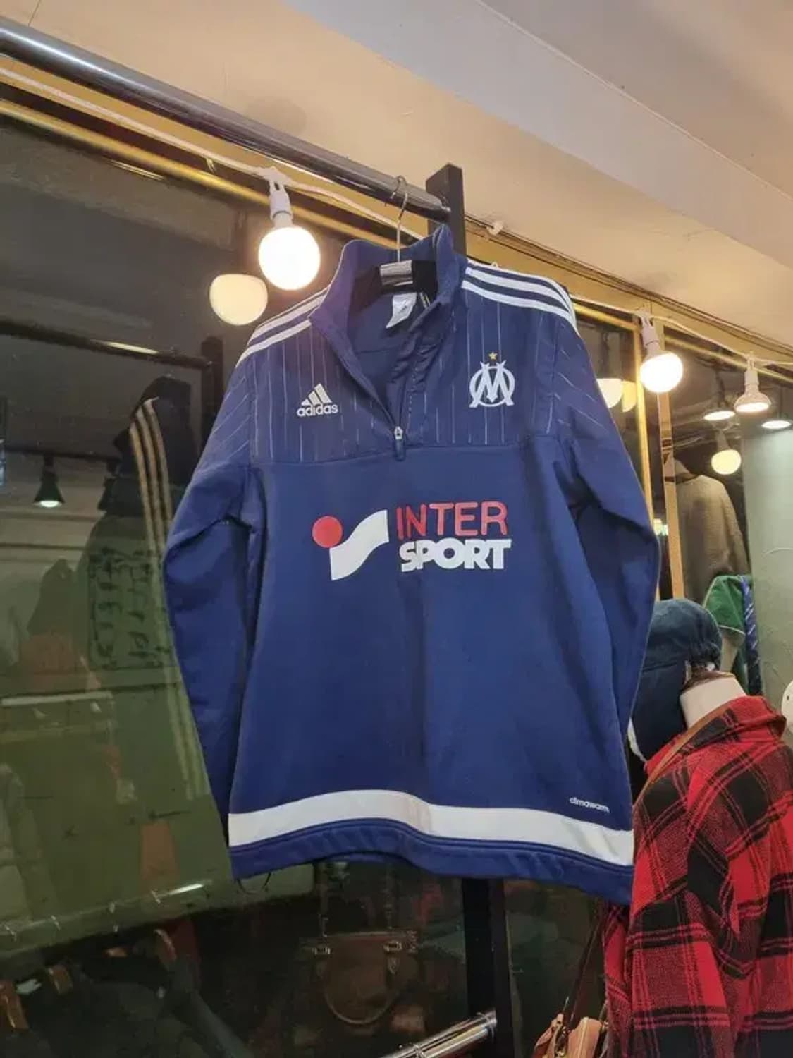 아디다스 올림피크드마르세유 블록코어 대장급 아노락 웜업 110사이즈 상품이미지1