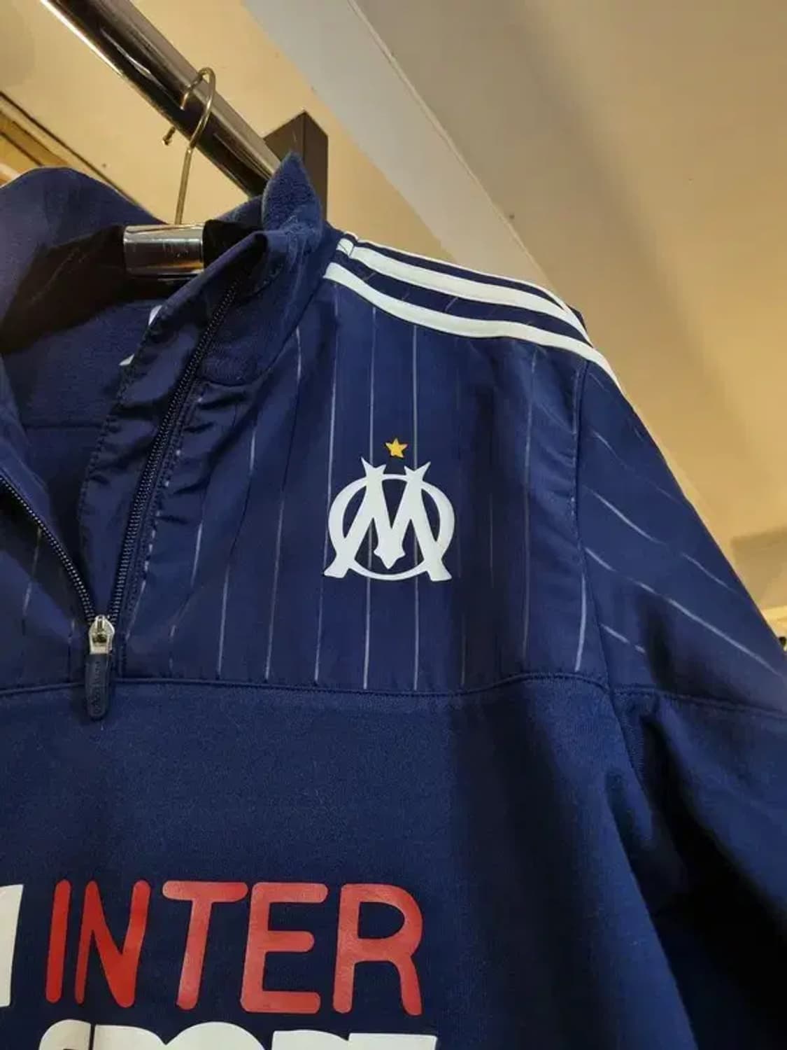 아디다스 올림피크드마르세유 블록코어 대장급 아노락 웜업 110사이즈 상품이미지6