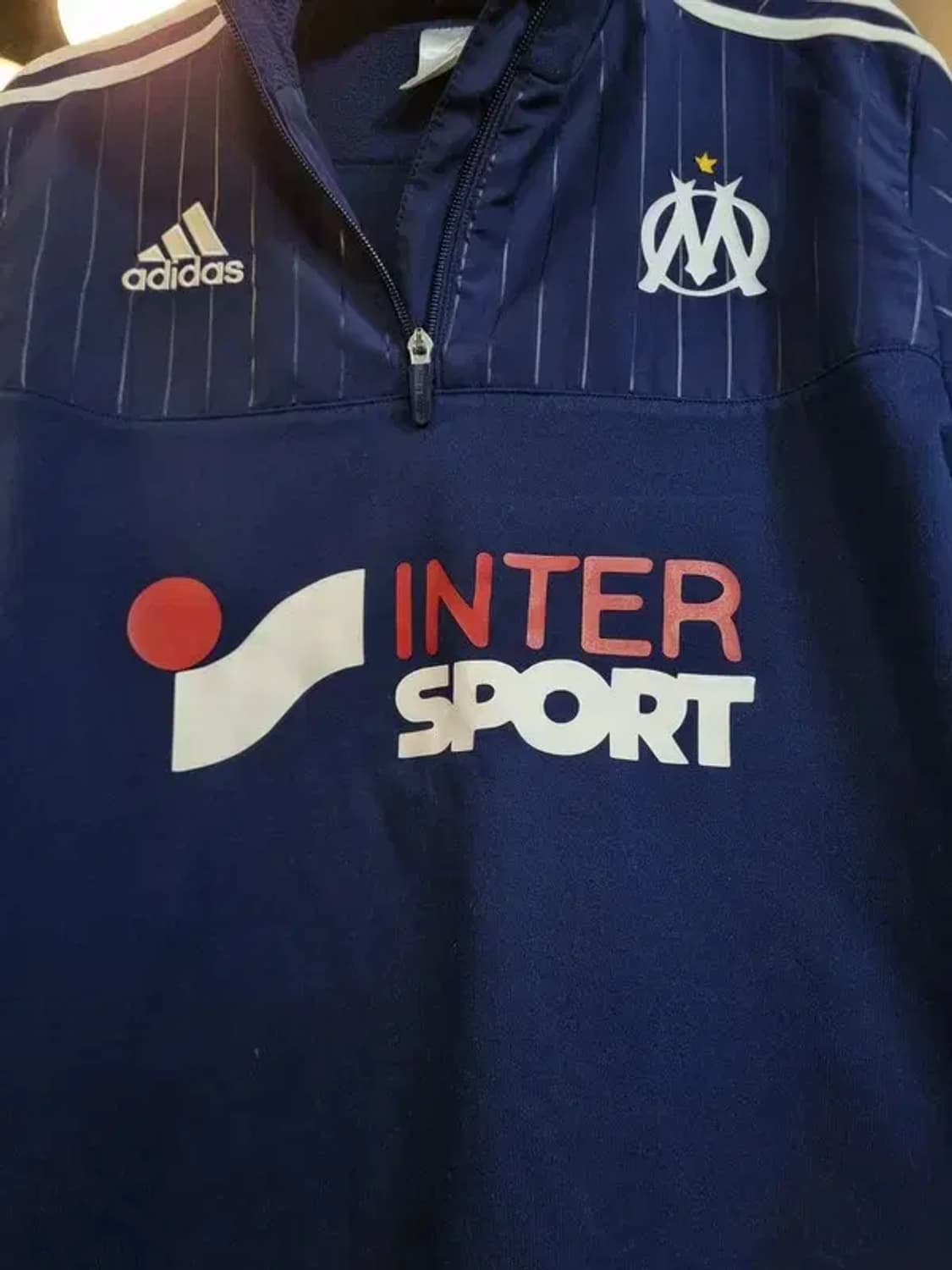 아디다스 올림피크드마르세유 블록코어 대장급 아노락 웜업 110사이즈 상품이미지7