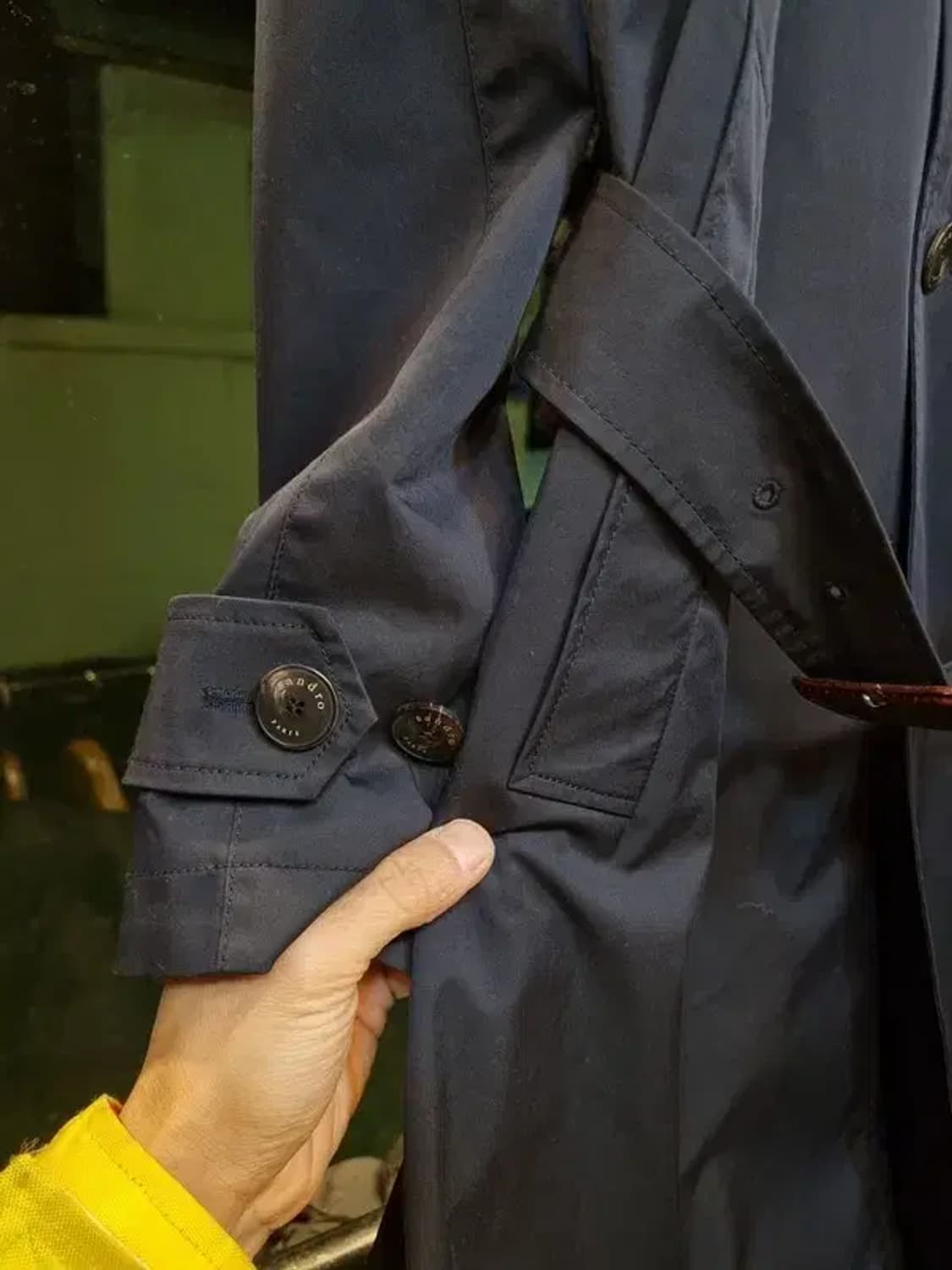 산드로 실사이즈 105 클래식 디테일 벨티드 트렌치코트 상품이미지6