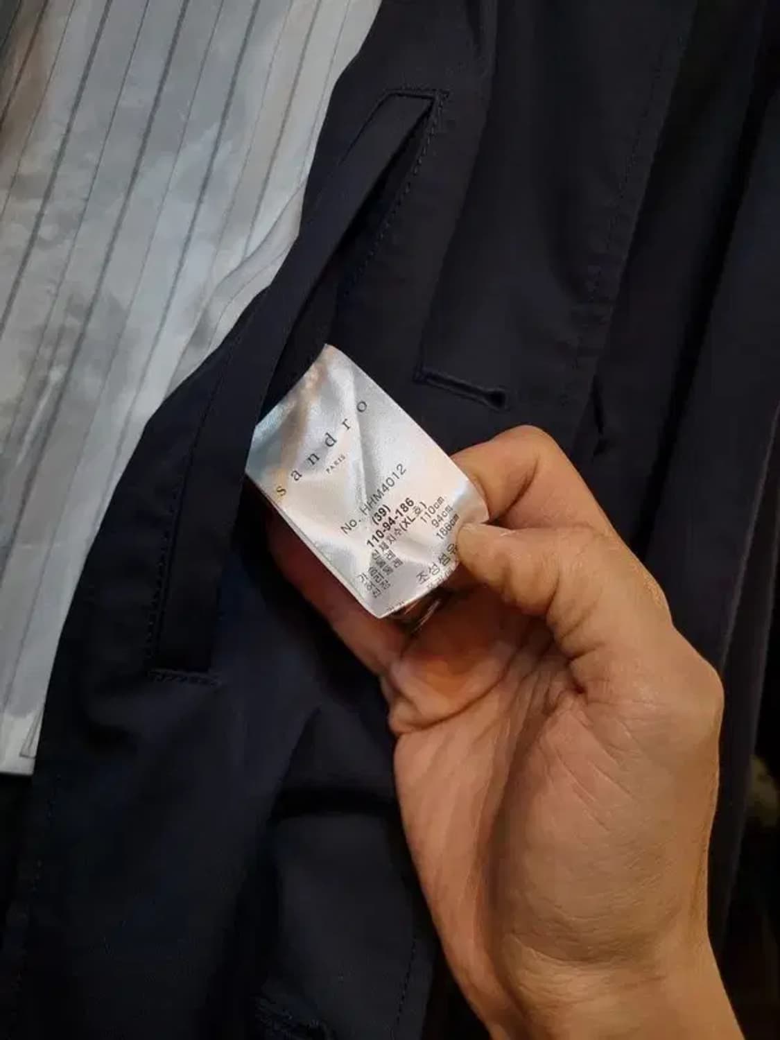 산드로 실사이즈 105 클래식 디테일 벨티드 트렌치코트 상품이미지8