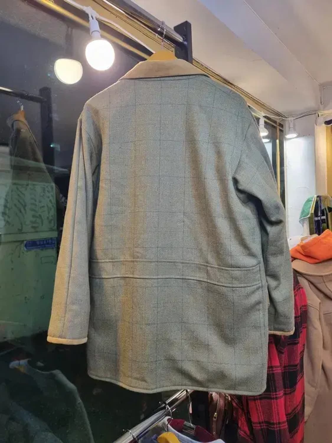 존파트리지 바버 실사이즈 105 건클럽 체크 클래식 자켓 상품이미지4