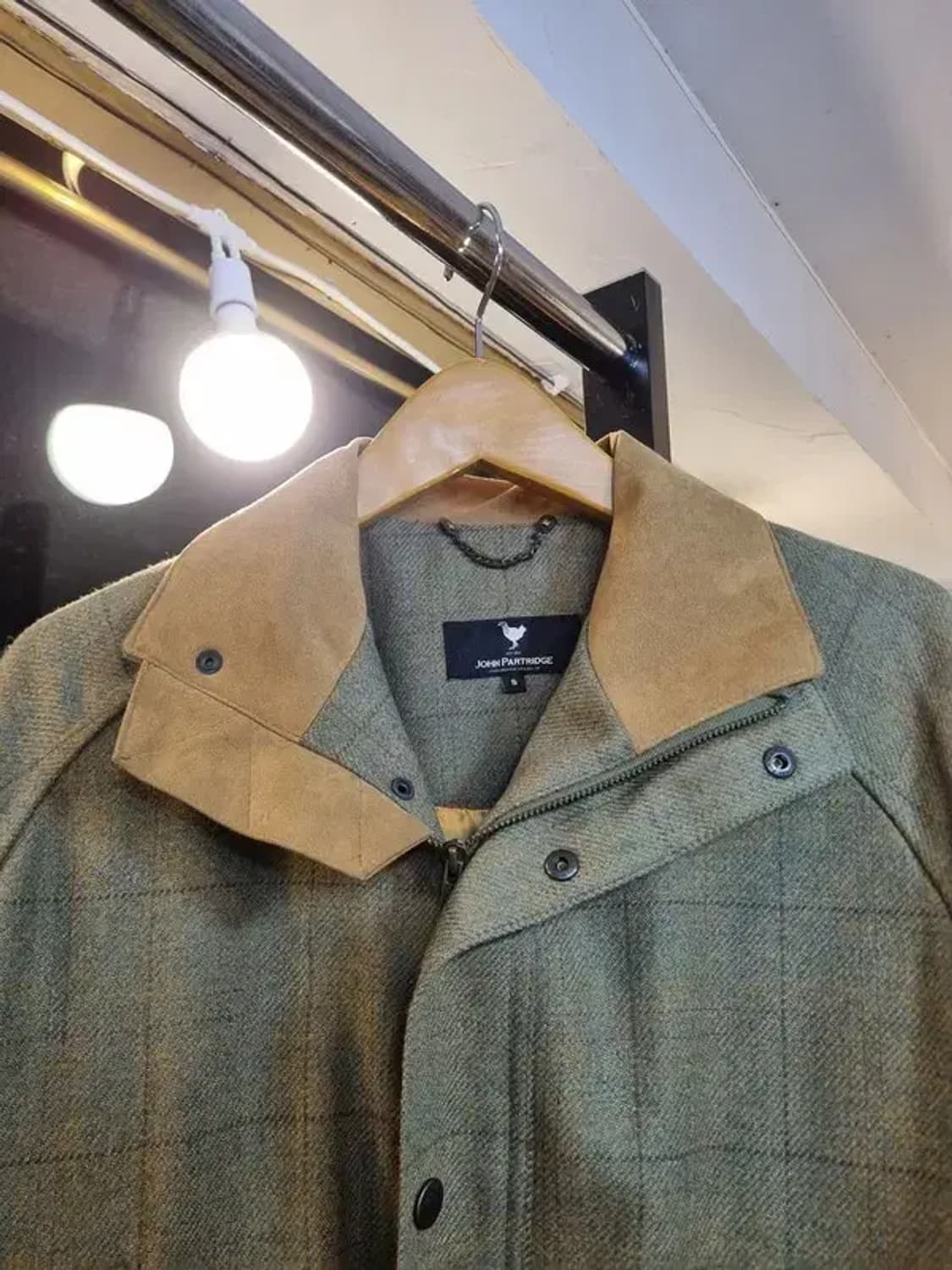 존파트리지 바버 실사이즈 105 건클럽 체크 클래식 자켓 상품이미지5