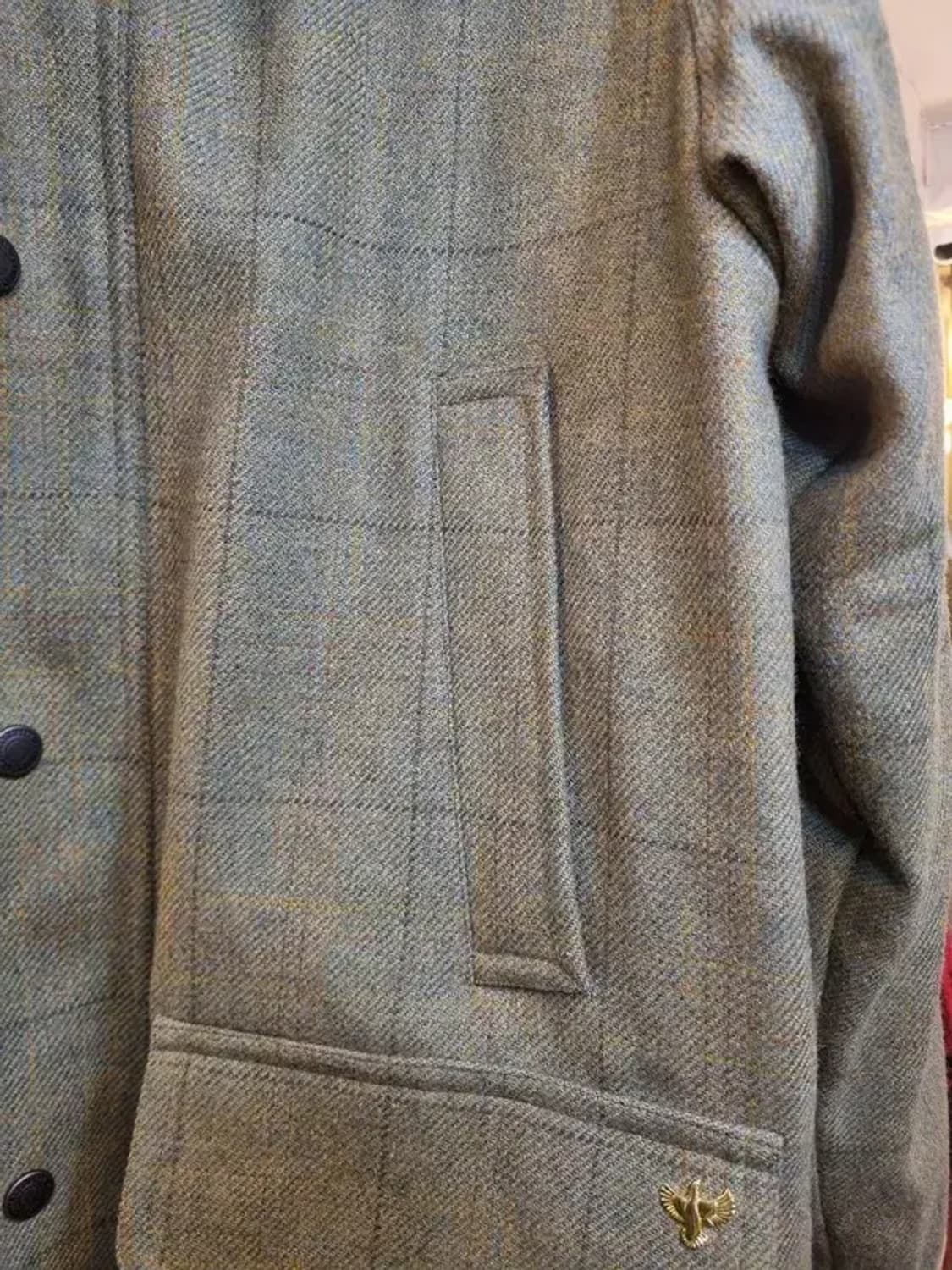 존파트리지 바버 실사이즈 105 건클럽 체크 클래식 자켓 상품이미지6