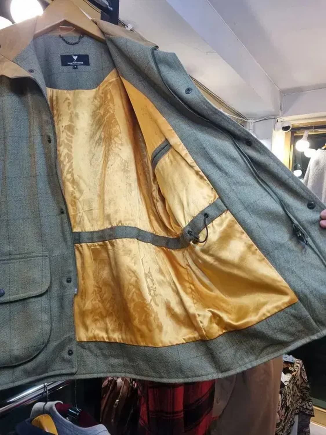 존파트리지 바버 실사이즈 105 건클럽 체크 클래식 자켓 상품이미지9