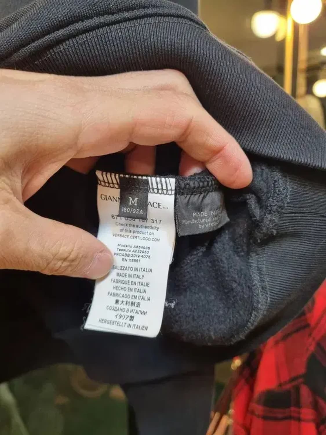 베르사체 M사이즈 로고 레터링 기모 맨투맨 상품이미지10