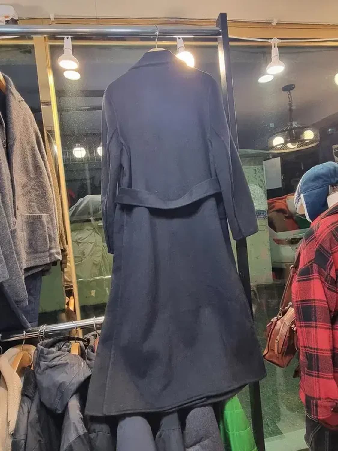 캐시미어 울 혼방 실사이즈 66 비대칭 라이더 여성코트 상품이미지3