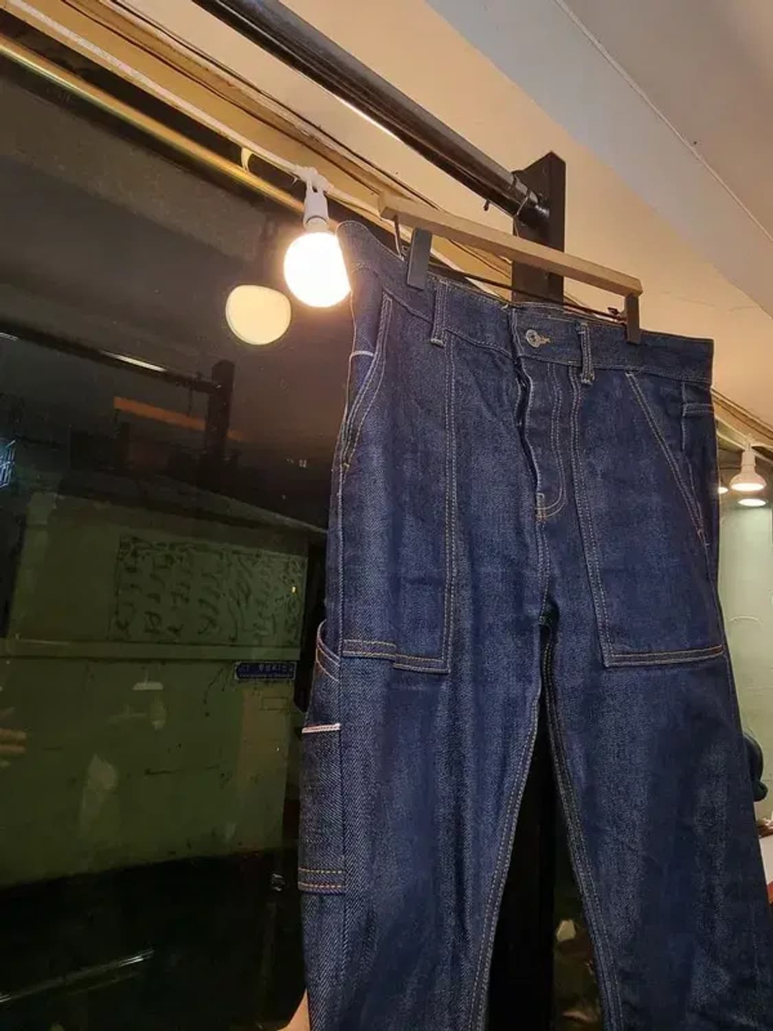 프리즘웍스 쿠로키 원단 최고급 셀비지 L사이즈 워크웨어 청바지 상품이미지4