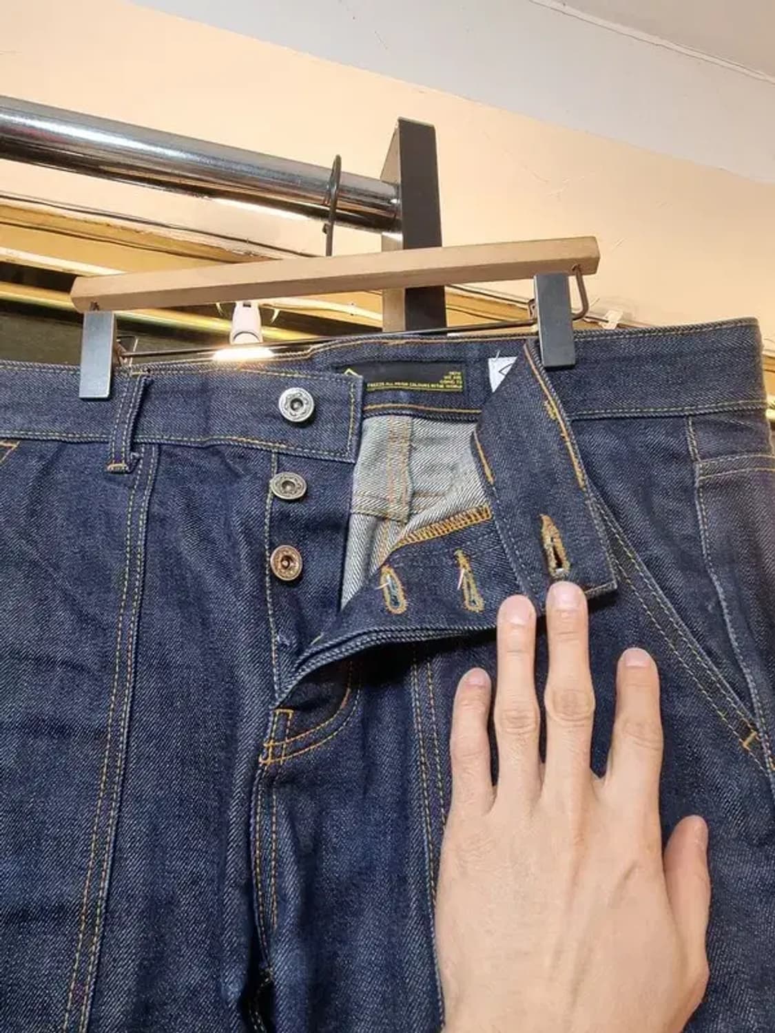 프리즘웍스 쿠로키 원단 최고급 셀비지 L사이즈 워크웨어 청바지 상품이미지5