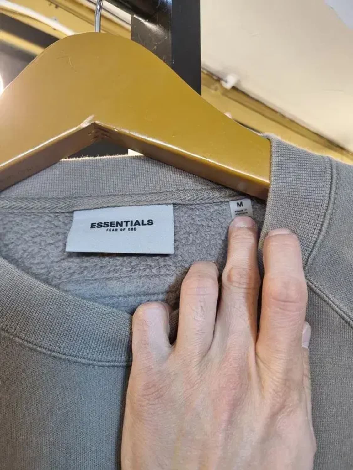 피어오브갓 에센셜 피오갓 실사이즈 XL 브릭그레이 로고 맨투맨 상품이미지6