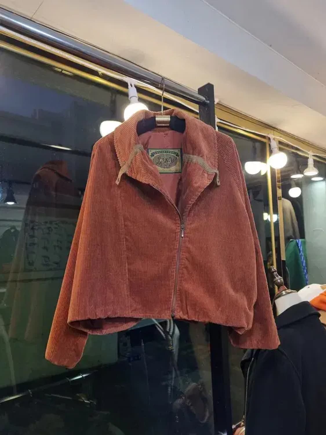 일본 빈티지 코듀로이 숄칼라 크롭자켓 38사이즈 상품이미지1