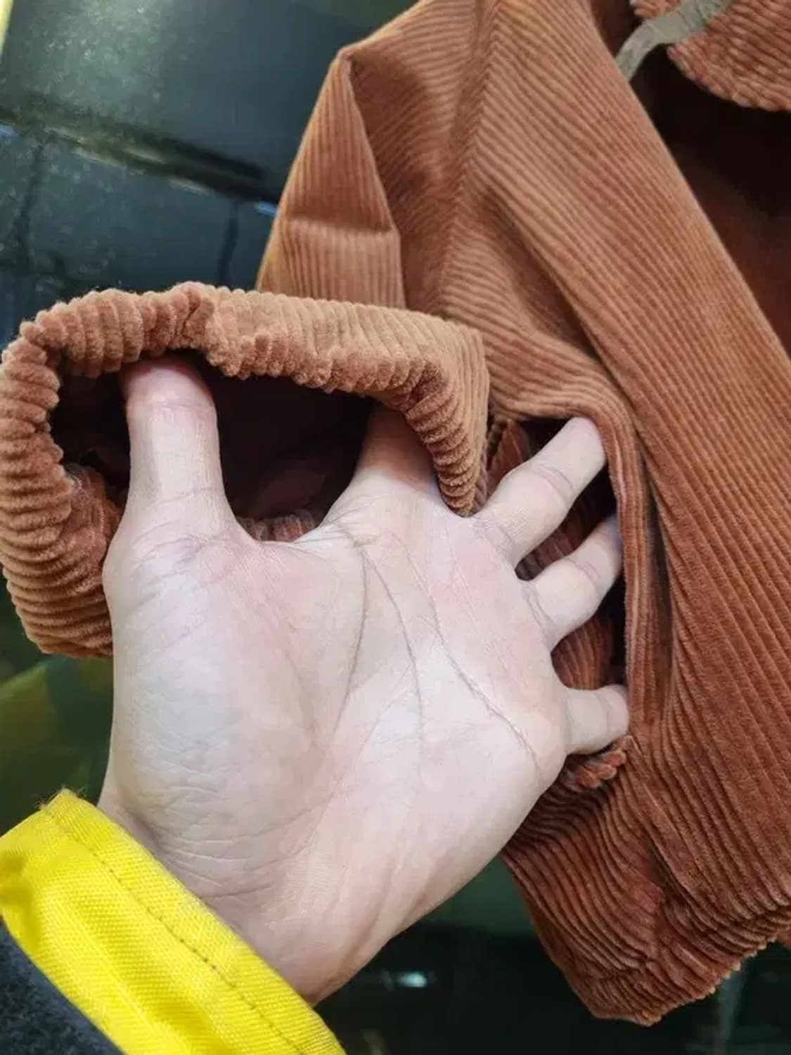 일본 빈티지 코듀로이 숄칼라 크롭자켓 38사이즈 상품이미지3