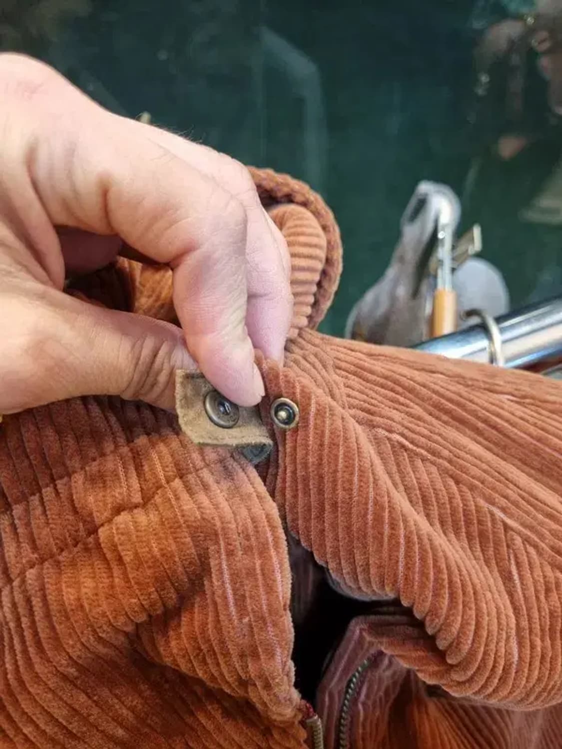 일본 빈티지 코듀로이 숄칼라 크롭자켓 38사이즈 상품이미지7