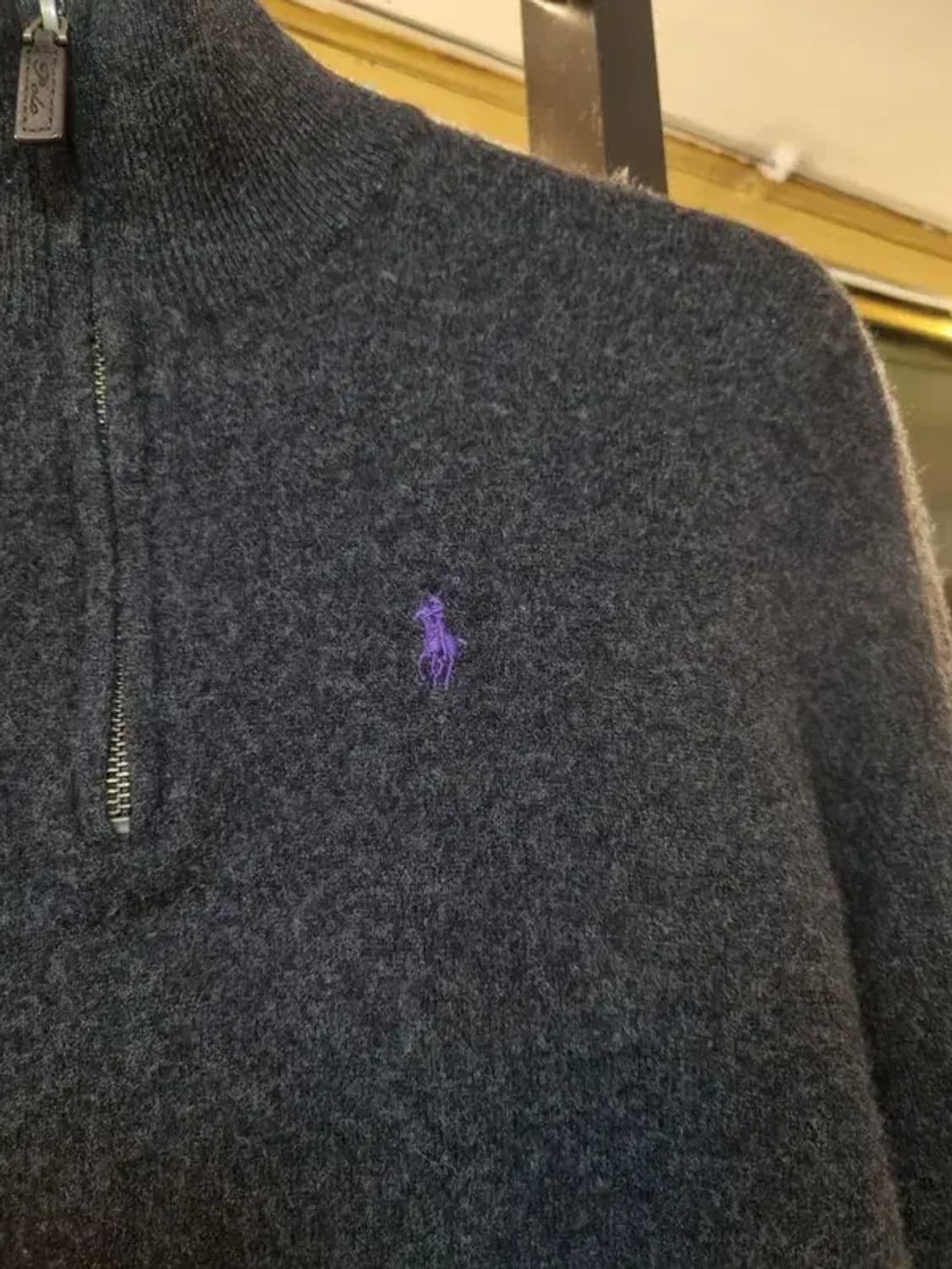 폴로 랄프로렌 램스울 100% 터틀넥 반집업 니트 XS사이즈 상품이미지4