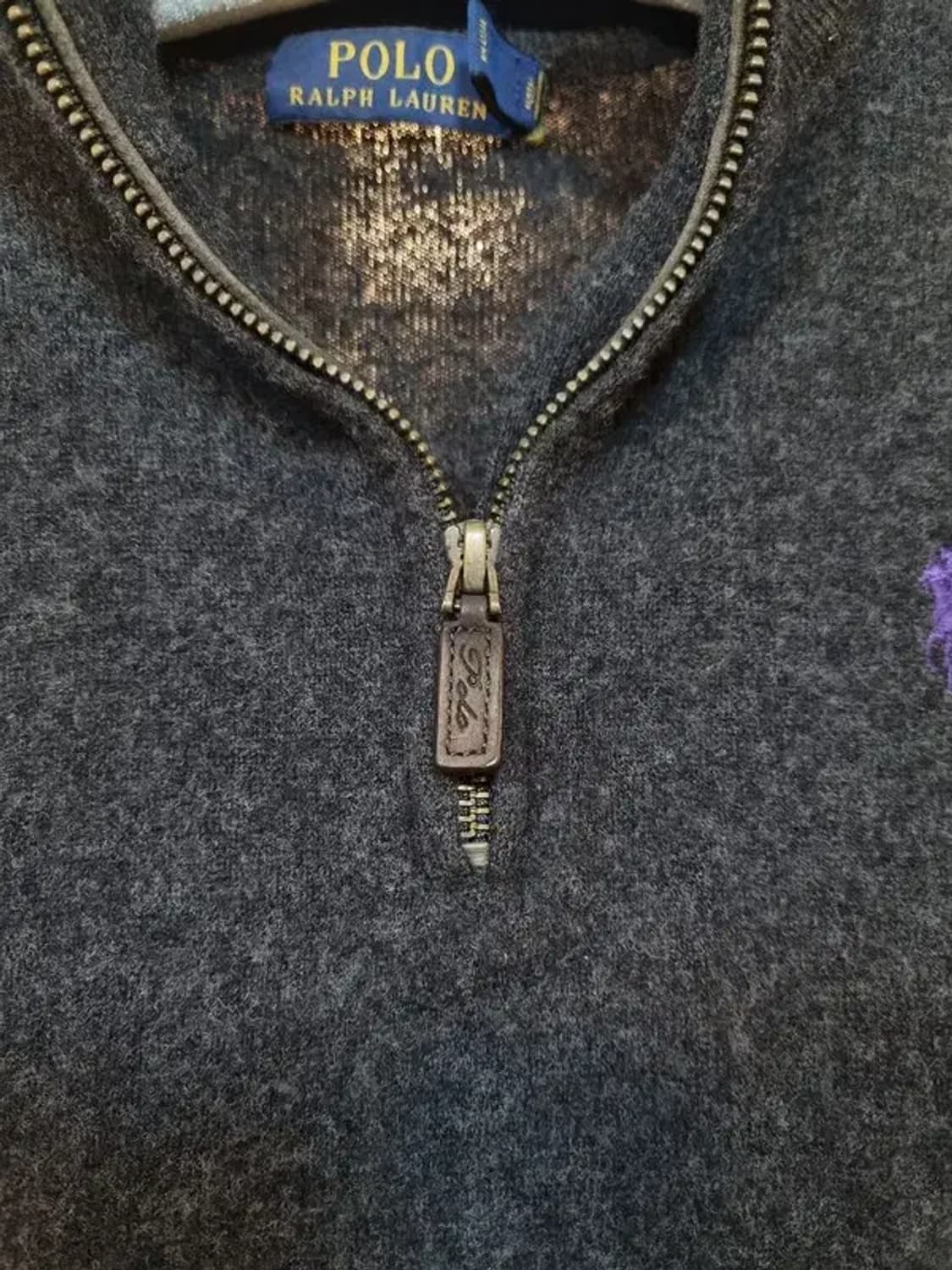 폴로 랄프로렌 램스울 100% 터틀넥 반집업 니트 XS사이즈 상품이미지5
