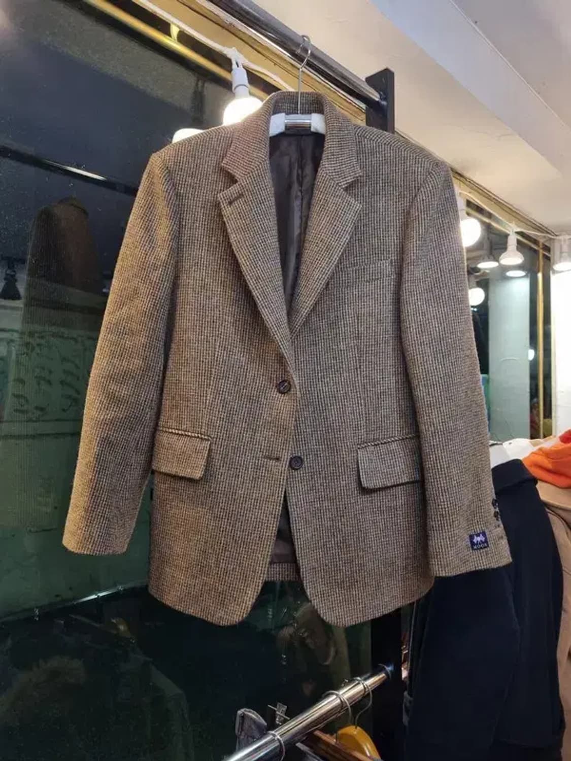 문트위드 실사이즈 55~66 소매 리얼버튼 울 100% 블레이저 상품이미지1